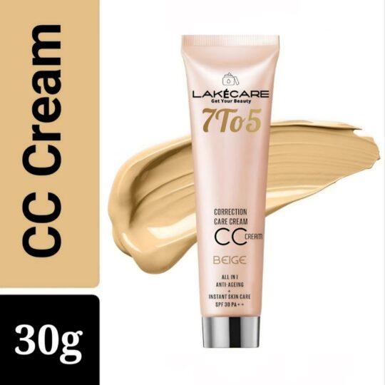 LAKECARE 7 to 5 Correction Care CC Cream and Face Cream - Beige Foundation (Beige, 30 g)